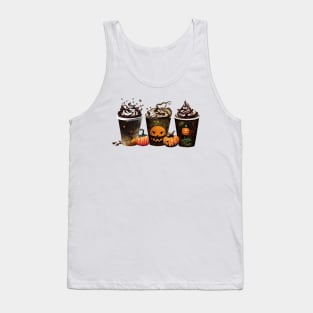 Halloween coffee cups - fall style coffee design Tank Top